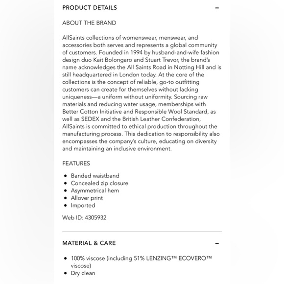 Allsaints Luisa Buruberu Skirt - Picture 5 of 5